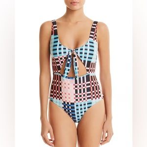 MINKPINK Penelope tie front one piece swimsuit